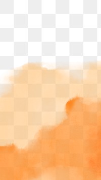 Png watercolor background in orange abstract style