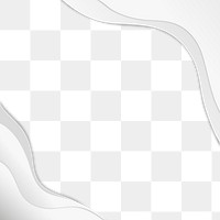 Png wave background in white abstract style