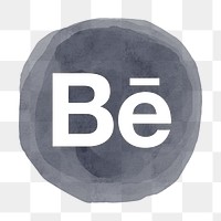 Behance app icon png with a watercolor graphic effect. 21 JULY 2021 - BANGKOK, THAILAND