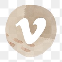 Vimeo logo png in watercolor design. Social media icon. 2 AUGUST 2021 - BANGKOK, THAILAND