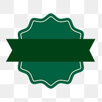 Shape png blank badge sticker in green