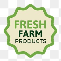 Png fresh farm products sticker for healthy diet food business campaign