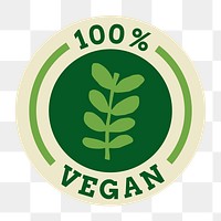 Png vegan label marketing sticker for food packaging