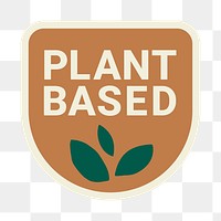 Png plant based business logo food packaging sticker