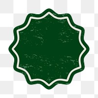 Shape png blank badge sticker in green