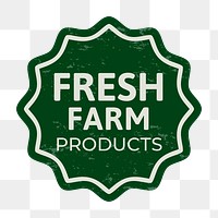 Png fresh farm products sticker for healthy diet food business campaign