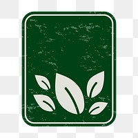 Leaf png vegetable badge sticker for organic products
