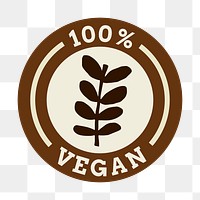 Png vegan label marketing sticker for food packaging