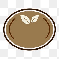 Leaf png vegetable badge sticker for plant-based products