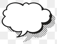 PNG speech bubble sticker, cartoon halftone style