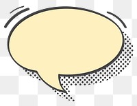 PNG speech bubble sticker, cartoon halftone style
