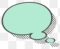 Thought bubble png sticker, cartoon halftone style