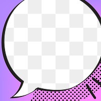 Speech bubble png frame sticker, cartoon pop art style