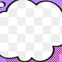 Thought bubble png frame sticker, cartoon pop art style