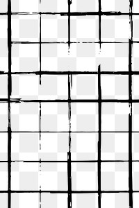 Png pattern of grid ink brush texture transparent background