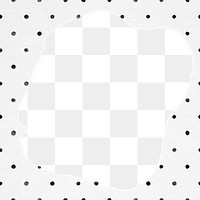 Png frame of polka dot ink brush pattern transparent background