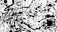 Png pattern of abstract black ink splatter transparent background