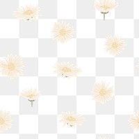 Dais png flower pattern in white on transparent background
