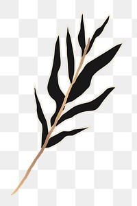 Branch leaves sticker png magic witchcraft illustration hand drawn