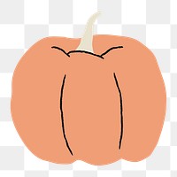 Pumpkin png occult Halloween witchcraft sticker