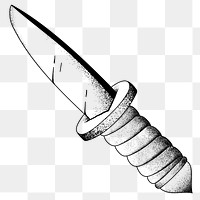 Vintage outline camp knife flash old school tattoo png icon