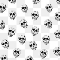Skull transparent png pattern background