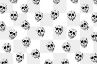 Skull png transparent pattern background