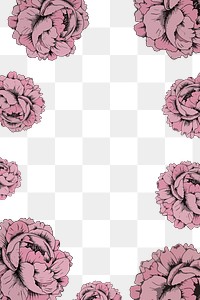 Vintage rose png transparent frame design