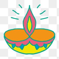 Indian rangoli candle element transparent png