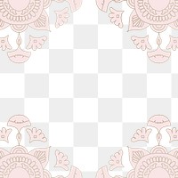 Pink Indian rangoli transparent png border 