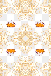 Indian mandala pattern png transparent background