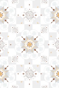 Mandala floral pattern png transparent background