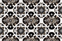 Indian Mandala pattern png black transparent background