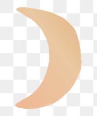 Space crescent moon gold png galactic doodle sticker