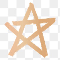 Space star gold png galactic doodle sticker
