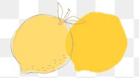 Yellow lemon fruit png hand drawn design space