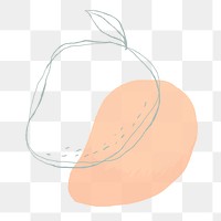 Fruit doodle mango png design space