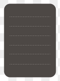 Blank brown lined memo pad png design sticker