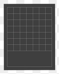 Blank brown grid notepaper png design sticker