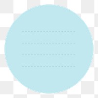 Blue circle notepad png design element