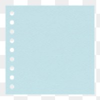 Pastel blue square memo pad png design sticker