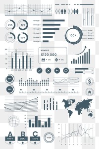 Dashboard business infographic png data analysis