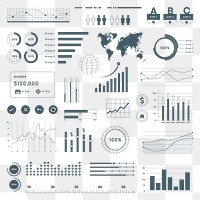 Dashboard business infographic png data analysis