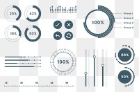 Dashboard business infographic png data analysis