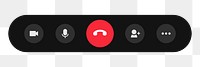 Png call interface icons bar