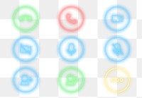 Smartphone call icon png set