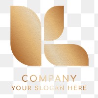 Elegant business logo transparent png with K letter design