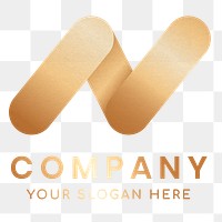 Elegant business logo transparent png with N letter design