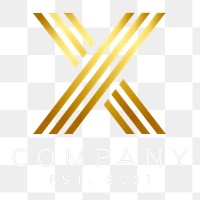 Elegant business logo transparent png with X letter design