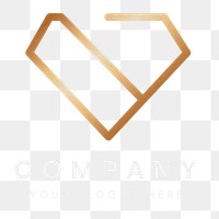 Gold business logo png luxury diamond icon design